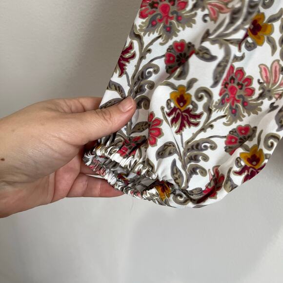 LOFT Floral Blouse NWT Size S Long Sleeve Split Neck Boho Top Soft Lightweight - Picture 4 of 8